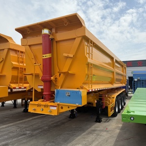 Semi-<span class=keywords><strong>remorque</strong></span> à benne basculante arrière de 80 tonnes personnalisable en direct d'usine, 4 essieux, à vendre, remorques de camion - Product Image 3