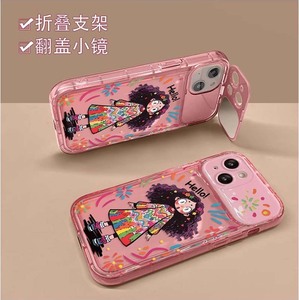 <span class=keywords><strong>Funda</strong></span> Divertida para Teléfono Móvil con Diseño de Chica de Pelo Largo, Espejo y Soporte, de TPU, para <span class=keywords><strong>iPhone</strong></span> 17 8 X Xr XS <span class=keywords><strong>11</strong></span> 12 13 14 15 16 Pro Max - Product Image 6