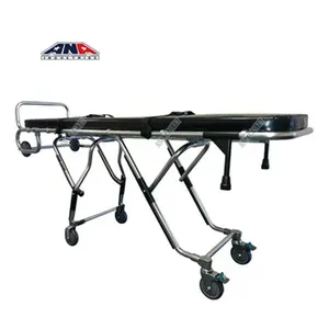 ANA Folding Aluminium Alloy Funeral Stretcher Casket Trolley For Morgue Equipments