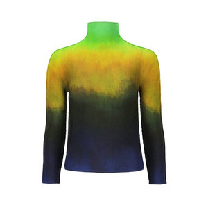 Top de Cuello Alto Plisado Miyake con Degradado de Color, Estilo Minimalista y Limpio, Ropa Occidental para Mujer, Venta al por Mayor en Línea, Colección PY 2026 - Product Image 6