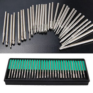 30 têtes de meulage diamantées avec tige de 3 mm, compatibles avec les outils rotatifs - Product Image 1