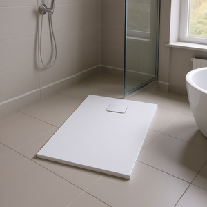 Base de Ducha SMC de 31.5x31.5 Pulgadas, Cuadrada, con Drenaje Central, Lista para Instalar en el Suelo - Product Image 2