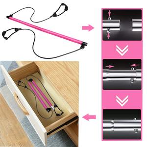 Bộ dụng cụ tập Pilates với dây kháng lực, thanh tập thể dục tại nhà, thanh tập Pilates di động, thanh tập thể dục, in logo tùy chỉnh, bán buôn - Product Image 5