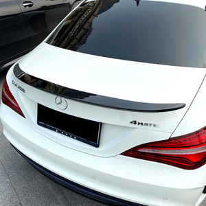 Mercedes-Benz Rear Spoiler Piano <b>Black</b> Carbon Fiber Texture ABS Trunk <b>Wing</b> 2013-2019 CLA-Class C117 CLA180 200 CLA45 AMG - Product Image 3