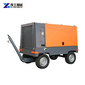 8bar portable screw air compressor diesel APCOM 330cfm 84kw 110HP air compressor engine diesel engine air compressor machine