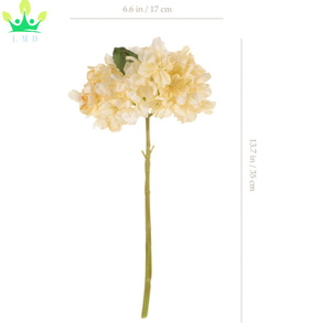 Hortensia de Coral Artificial para ramos de novia de boda flores realistas interior hogar Oficina MESA CENTRO DE MESA jarrón Decoración - Product Image 3