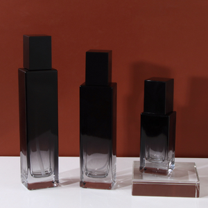 Luxury Black Refillable Cosmetics Oil Glass <b>Bottles</b> <b>Empty</b> Glass <b>Spray</b> <b>Bottles</b> Jars Containers - Product Image 1