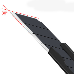 Cuchillo Multiusos de Acero Inoxidable con Cuchilla de 45 y 30 Grados, Herramienta para Cortar Papel de Oficina, Color Negro - Product Image 4