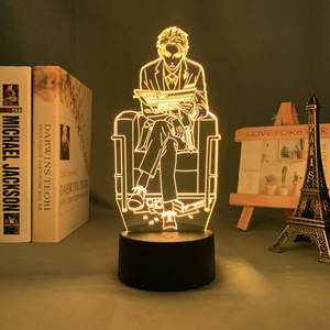 Venta al por mayor SPY X FAMILY Anya <span class=keywords><strong>Forger</strong></span> /<span class=keywords><strong>Yor</strong></span> <span class=keywords><strong>Forger</strong></span> / Twiligh DIY 3D LED linterna acrílico Anime noche Luz - Product Image 4