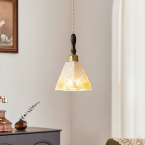 Vintage Style Pendant <b>Light</b> Solid Wood E27 LED Single Head Chandelier For Bedroom Study Entryway - Product Image 2