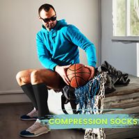 Chaussettes de sport de compression unisexes - Chaussettes élastiques respirantes pour le yoga, le cyclisme et le bureau