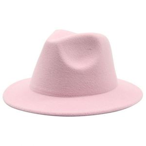 Entrega Rápida, Sombreros Fedora de Fieltro Occidentales de Ala Ancha de 7.5 cm, Color Sólido, Unisex, para Hombre y Mujer, Venta al por Mayor - Product Image 5