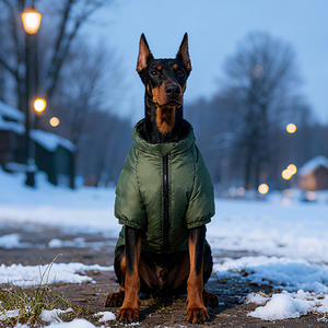 Veste d'hiver rembourrée en coton écologique personnalisable en gros pour grands chiens Vêtements pour animaux de compagnie - Product Image 6