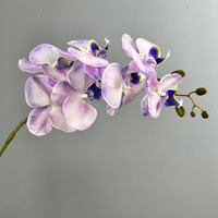 Ramo de Orquídeas Phalaenopsis Artificiales de 7 Cabezas con Tacto Real para Decoración de Bodas, Arreglo Floral para Salón de Bodas