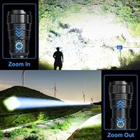 Puissante lampe de poche tactique XHP70 lampes de poche LED zoomables USB batterie Rechargeable lampes d'alimentation équipement de Camping torche