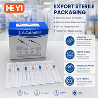 Cathéter vétérinaire IV avec site d'injection, cathéter FEP à 3 lignes radiographiques, autres instruments vétérinaires