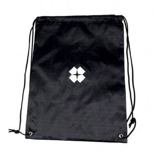 ขายตรงจากโรงงาน กระเป๋าผ้าโพลีเอสเตอร์แบบมีเชือกผูก สำหรับใส่ของไปยิม สกรีนโลโก้ได้ตามต้องการ - Product Image 6