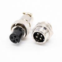 Conector de Aviación GX12 GX16 GX25 GX30, 2 3 4 5 6 7 Pines, 12mm, Enchufe Recto Hembra, Juego de Conectores Macho
