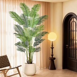 Palma Artificiale Grande Verde per Decorazione <span class=keywords><strong>Soggiorno</strong></span>, Pianta Artificiale di Lusso in PE - Product Image 1