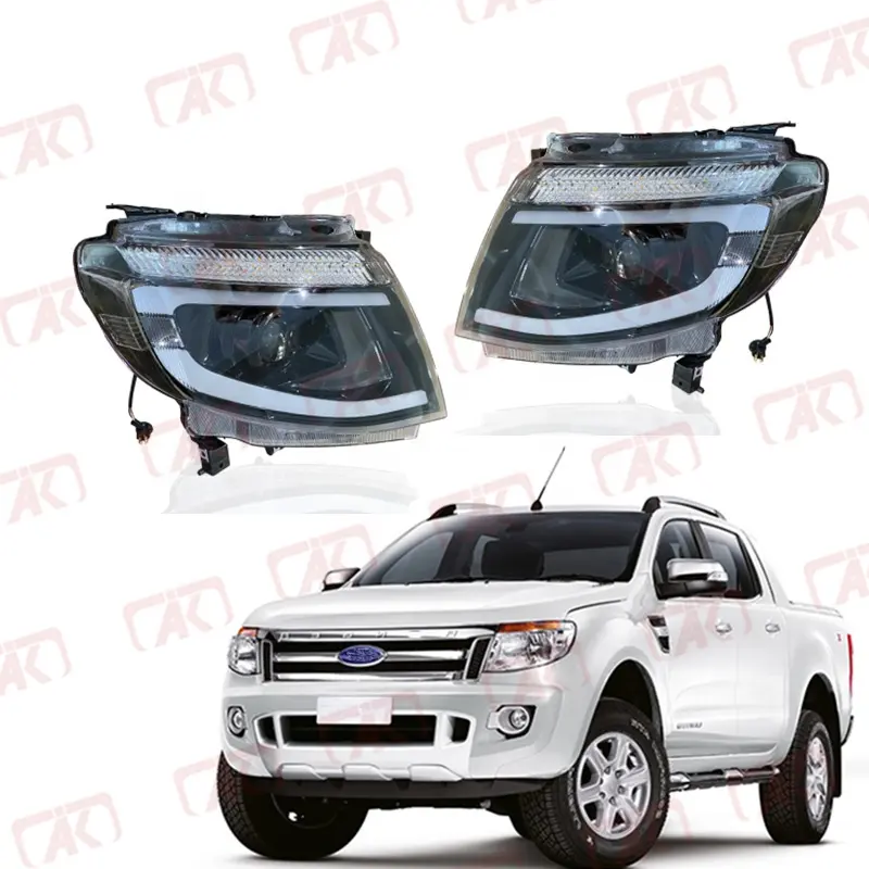 Phares avant DRL modifiés Plug And Play Led After Market Phares pour Ford Ranger PX1 T6 2012 2013 2014 2015