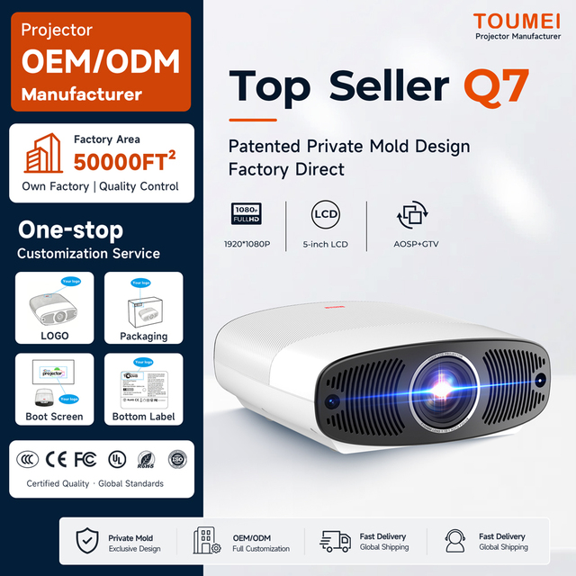 Wholesale 1080P Android LCD Projector with WiFi Automatic Smart Home Theater Projector for School and Classroom