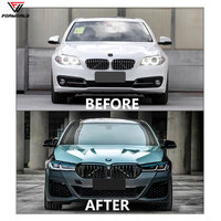 Kit Carrosserie Usine FW pour BMW Série 5 F10 F18 2011-2017 Amélioration MT LCI G30 (Style Découpé) Pare-chocs Avant et Arrière Calandre Spoiler Aile