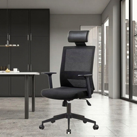 Chaise de bureau exécutive ergonomique moderne et confortable, avec accoudoirs réglables en hauteur, entièrement en maille, inclinable, couleur grise
