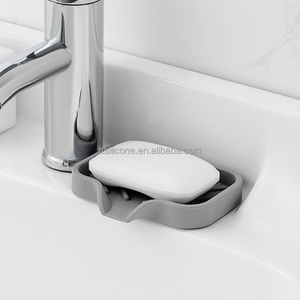 Hot Sale Silicone Soap <b>Drain</b> Mat Kitchen Soap Tray <b>Bathroom</b> Sponge Holder <b>Drain</b> Kitchen Silicone Soap Tray Box <b>Drain</b> - Product Image 4