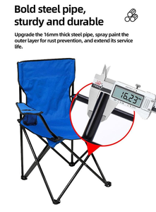 Chaise pliante <span class=keywords><strong>de</strong></span> plage et <span class=keywords><strong>de</strong></span> <span class=keywords><strong>camping</strong></span> portable, en tissu Oxford léger, moderne, écologique, avec support en acier durable - Product Image 5