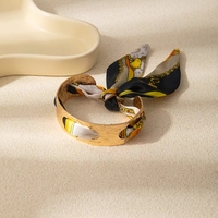 Brazalete de Metal con Cinta Estampada Desmontable, Chapado en Oro de 18K, Antideslustre, para Mujer, Joyería Boho de Moda 2026