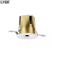 Ew Moderne Encastré LED Salon Anti-Éblouissement Haute Définition Petit Trou Courbé Micro-Trou Croix-Émission Dimmable Double-Couleur