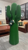 Sculpture de cactus minimaliste - Décoration extérieure contemporaine en fibre de verre/résine époxy peinte à la main pour la maison et le bureau