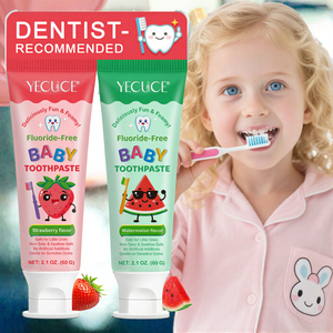 YECUCE Herbal Strawberry <strong>Watermelon</strong> Fluoride-Free Baby <strong>Toothpaste</strong> Children's Sensitive Teeth Home Use Healthy Teeth Whitening - Product Image 3