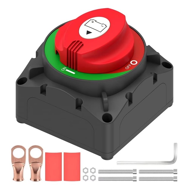 New On/Off 600A 12-48V High Current Battery Disconnect Switch with Circuit Protection for Truck Car