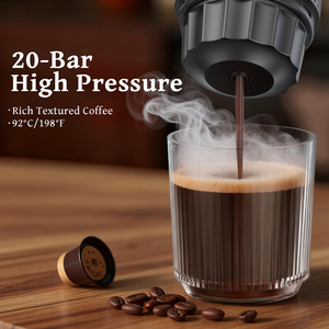 Petite machine à café à capsules semi-automatique portable pour l'extérieur, en acier inoxydable, facile à nettoyer, machine à expresso - Product Image 3