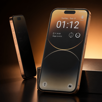 Protection d'écran en verre trempé personnalisée 9H 2.5D 3D anti-poussière et anti-espion pour iPhone 18 Pro Max