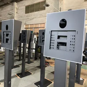 Kotak logam kustom Shell Foto Booth, potongan Laser logam hitam photobobooth Shell Dslr, layanan fabrikasi aluminium photobobooth Shell - Product Image 4