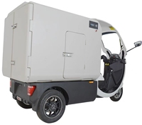 Congélateur portable à trois portes de 990 L, en rotomoulage, pour la chaîne du froid, boîte de stockage alimentaire pour camionnette/tricycle réfrigéré