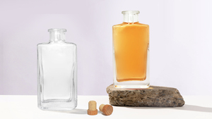 高級クラシックフロストワイングラス 100ml スクエアスクリューキャップ カスタム刻印ラベル包装 空き瓶 - Product Image 6