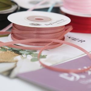 Wholesale 3mm 100% Polyester Plain Silk Satin <b>Ribbon</b> Roll Factory Customized Double Face Side <b>for</b> Valentine's Day Decorations - Product Image 6