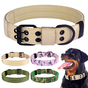 <span class=keywords><strong>Collar</strong></span> táctico personalizado para perros, <span class=keywords><strong>collar</strong></span> de nailon ajustable de lujo para mascotas, medianos y grandes para perros, entrenamiento al aire libre - Product Image 3