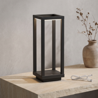 Lanterne en métal moderne, à intensité variable au toucher, sans fil, rechargeable, pour l'extérieur, le patio, le jardin, le restaurant, lampe de table LED d'ambiance