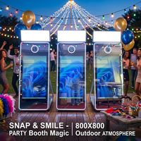 Machine Photobooth Selfie 70 Pouces avec Miroir Magique et Écran Tactile 43/32 Pouces à Vendre depuis nos Entrepôts US et UE