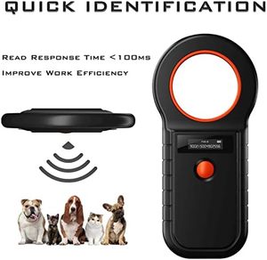 Escáner de microchip de registros ISO11784/85/EMID 128 para perro/mascota/gato/cerdo, lector de tarjetas de Control de acceso de animales, - Product Image 4
