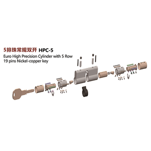 高品質ヨーロッパ規格真鍮製モルティスロックシリンダー、キーレスエントリー、防盗、防解錠、防破壊、ステンレス製 - Product Image 6