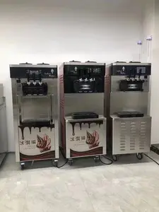 BRENU Manufacturing New Snack Commercial Frozen Yogurt Maker Automatic 3 Flavor Soft Ice Cream Machines For Making Ice Cream