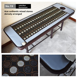 Tapis <span class=keywords><strong>de</strong></span> massage chauffant électrique en pierre <span class=keywords><strong>de</strong></span> jade, avec fonction sauna vapeur et amincissante, à énergie photonique à ondes ultra longues et perforé - Product Image 6