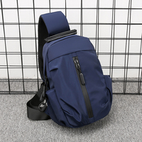Bolsa de pecho con conexión USB portátil Bolsa de pecho impermeable para hombres de moda de gran capacidad
