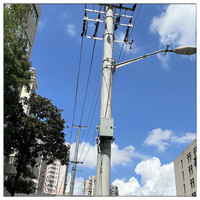 JHSP-poste eléctrico de acero, poste eléctrico galvanizado octogonal