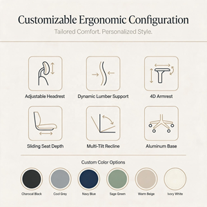 Nouvelle <span class=keywords><strong>chaise</strong></span> de bureau ergonomique pivotante haut de gamme en maille, avec dossier en alliage d'aluminium et coussin épais, idéale pour l'école et la chambre à coucher - Product Image 5